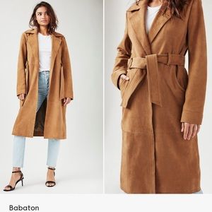 Babaton Bonham suede trench coat
